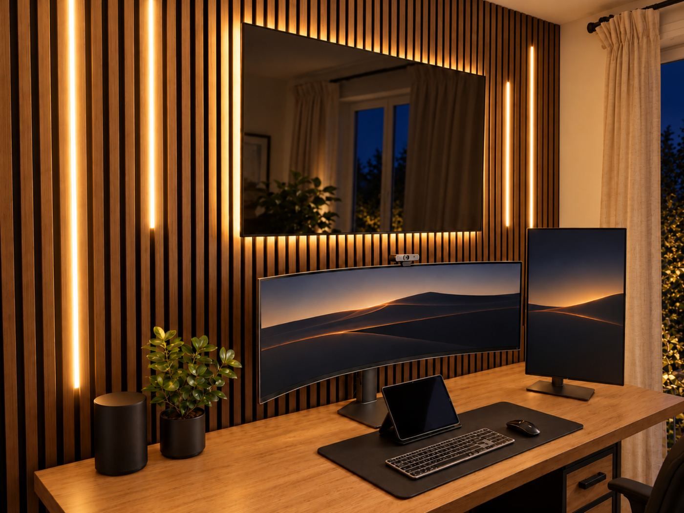Bespoke Home Office, evening