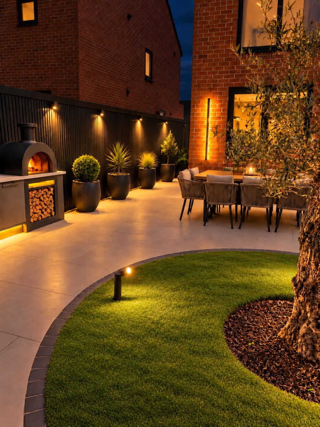 Contemporary Garden, evening