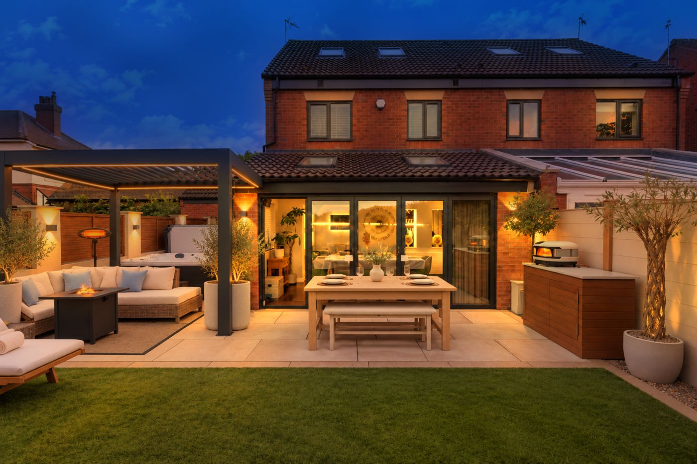 Pergola Garden, evening